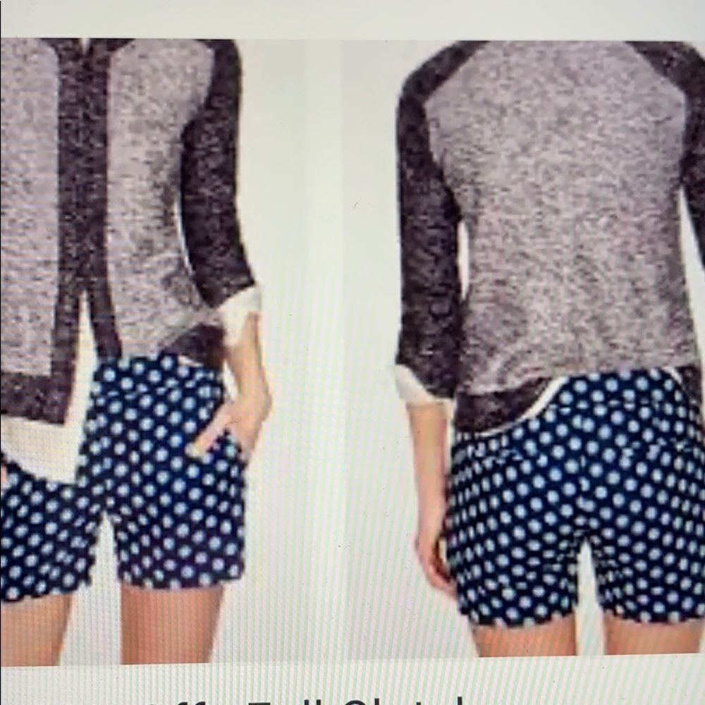 J. Crew navy polkadot shorts. Size 4